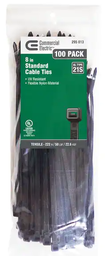 8 in. UV Cable Zip Tie, Black (100-Pack)