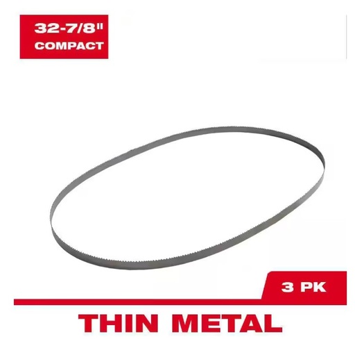 Milwaukee 32-7/8 in. 18 TPI Compact Bi-Metal Band Saw Blade (3-Pack) For M18 FUEL Compact Bandsaw/Corded