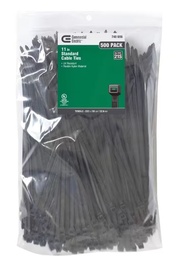 11 in. UV Cable Tie, Black (500-Pack)