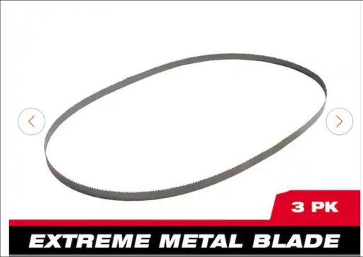 Milwaukee 44-7/8 in. 8/10 TPI Metal Deep Cut Extreme High Speed Steel Band Saw Blade (3-Pack) For M18 FUEL/Corded