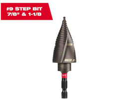 Milwaukee SHOCKWAVE 7/8 in. - 1-1/8 in. #9 Impact-Rated Titanium Step Drill Bit (2-Steps)