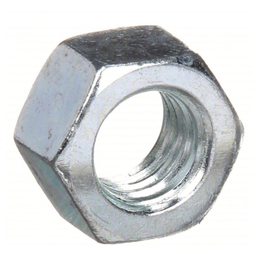 Hex Nut: 1/2" -13 Thread size, 1/3" Bolt Size, Steel, Galvanized